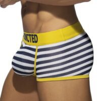 Boxer marin jaune et bleu en mesh