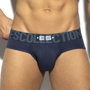 Slip uni en coton bleu marine